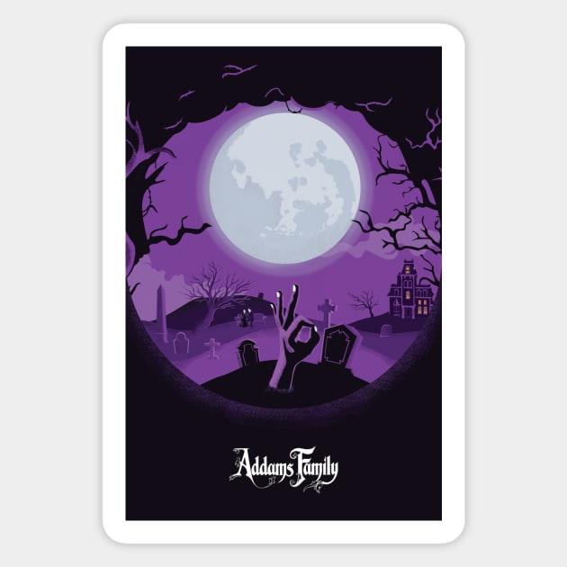 The Addams Family film print Magnet by Phil Shelly Creative